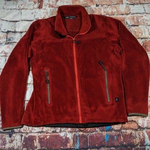 Arc'teryx womens med ? Fluffy Red Fleece Jacket